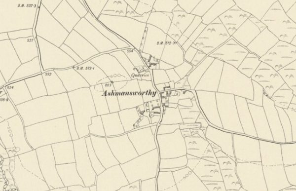 Manor of Ashmansworthy map