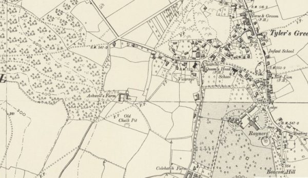Manor of Ashwells map