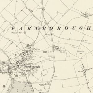 Manor of Bekeryng, Farnborough map
