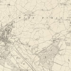 Manor of Braughyns, Ware map