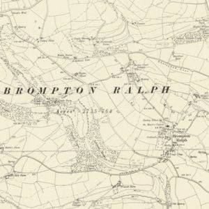 Manor of Brompton Jacob, Brompton Ralph map