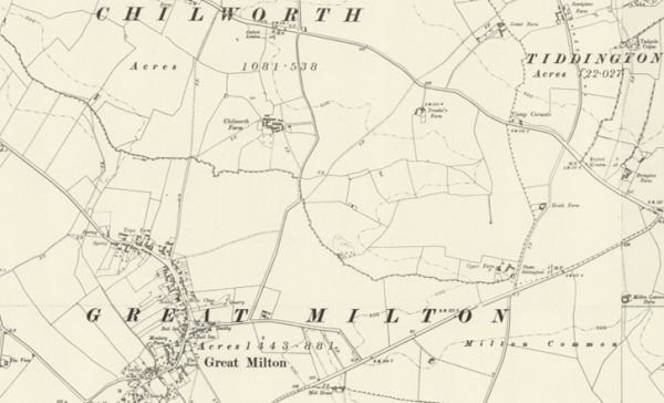 Manor of Chilworth Musard, Great Milton map