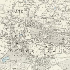Manor of Combes, Reigate map