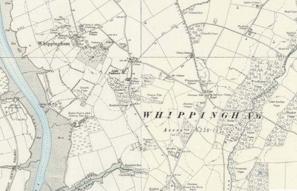 Manor of East Shamlord, Whippingham map