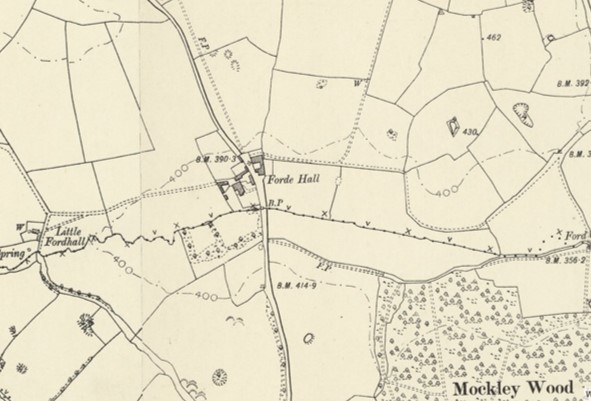 Manor of Forde Hall map