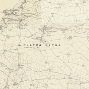 Manor of Gusteven, St Column-Minor map