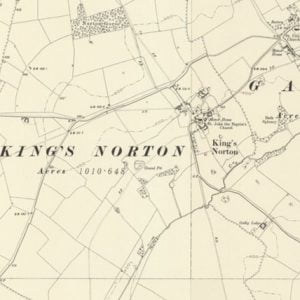 Manor of Hazelwell, Kings Norton map