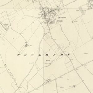 Manor of Heslartons, Fowlmere map