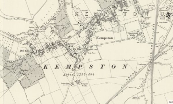 Manor of Kempston map
