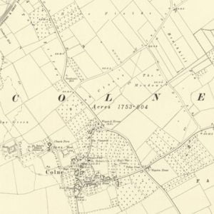 Manor of La Leghe, Colne map