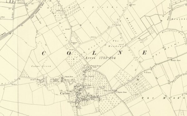 Manor of La Leghe, Colne map