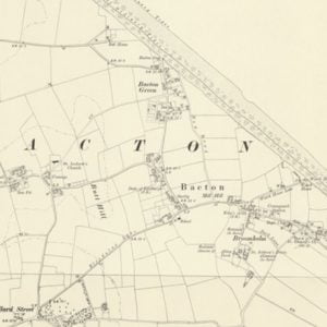 Manor of Latimers Hall, Bacton map