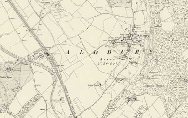 Manor of Launcelenes, Aldbury map