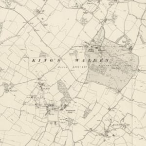 Manor of Lye, Kings Walden map