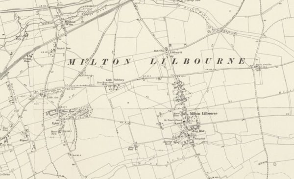 Manor of Michels, Milton Lilbourne map