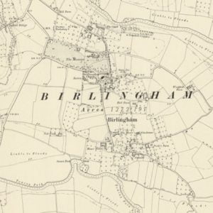 Manor of More Hall, Birlingham map