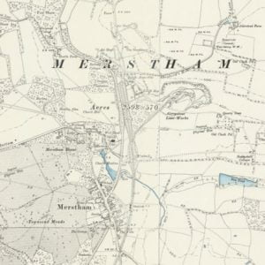 Manor of North and South Worth, Merstham map