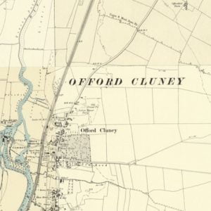 Manor of Papworth Fee, Offord Cluny map