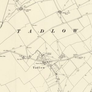 Manor of Pincote, Tadlow map