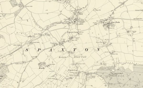 Manor of Pleabury, Spaxton map