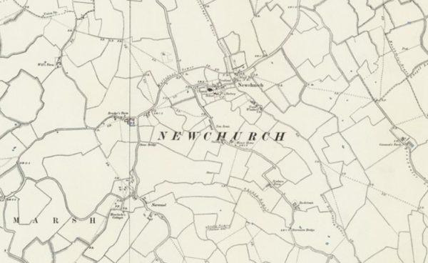 Manor of Silwell, Newchurch map