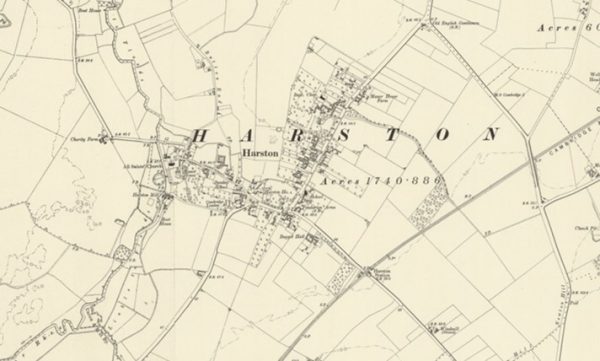 Manor of Stonehalls or Harston map