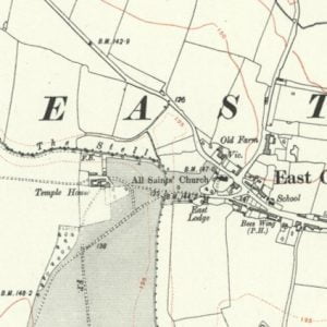 Manor of Temple Cowton map