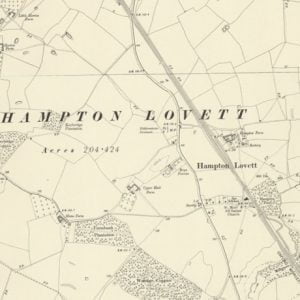 Manor of Thicken Appletree, Hampton Lovett map