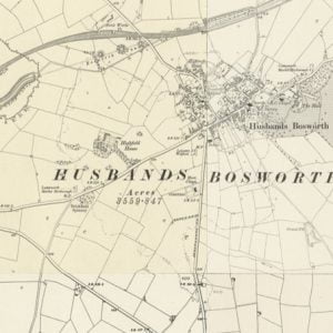 Manor of Trussell Fee, Husbands Bosworth map