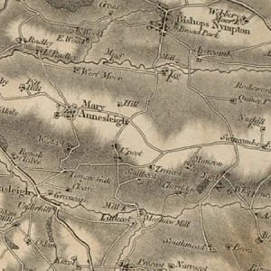 Manor of Uppacott map