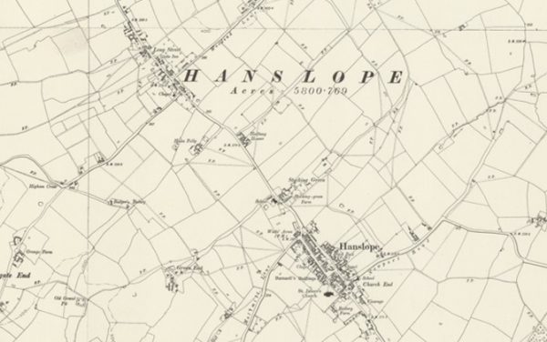 Manor of Wolfs Place, Hanslope map