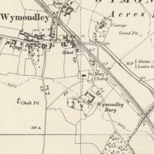 Manor of Wymondley Bury map